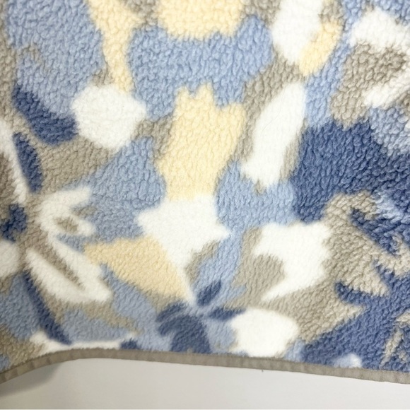 Thread + Supply blue taupe yellow white camo fleece jacket M - Picture 8 of 11